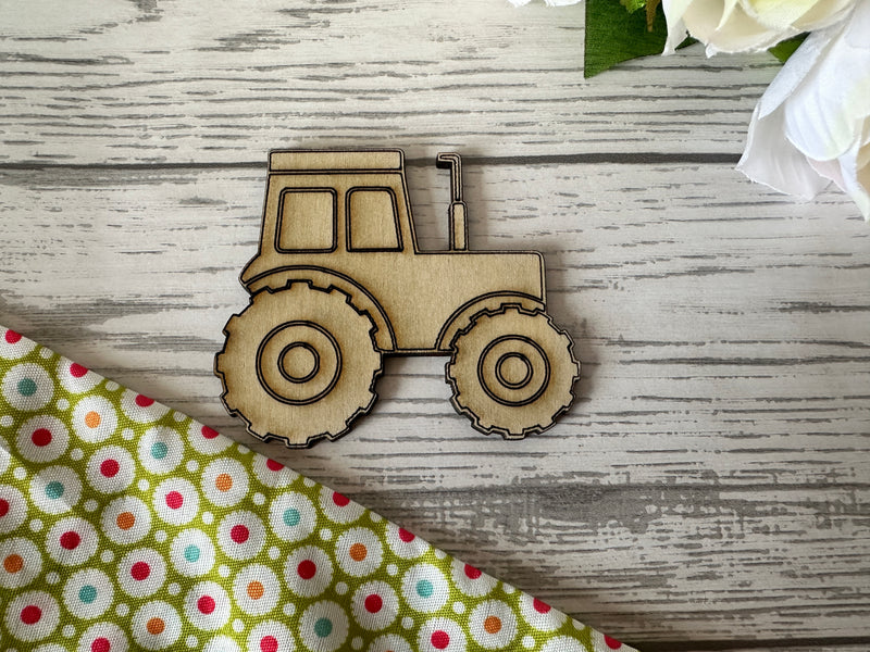 Personalised wooden birthday farm Barn tractor animals cake topper charms