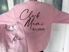 Personalised WELSH Unisex jumper Clwb Mami choice of colours Mother's day