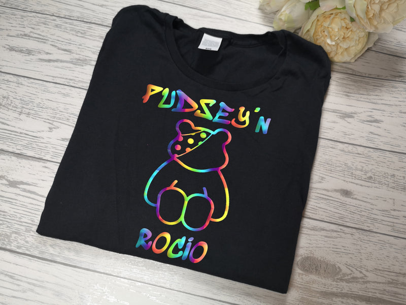 Custom WELSH BLACK Baby & Kids t-shirt spotty Pudsey'n rocio children in need